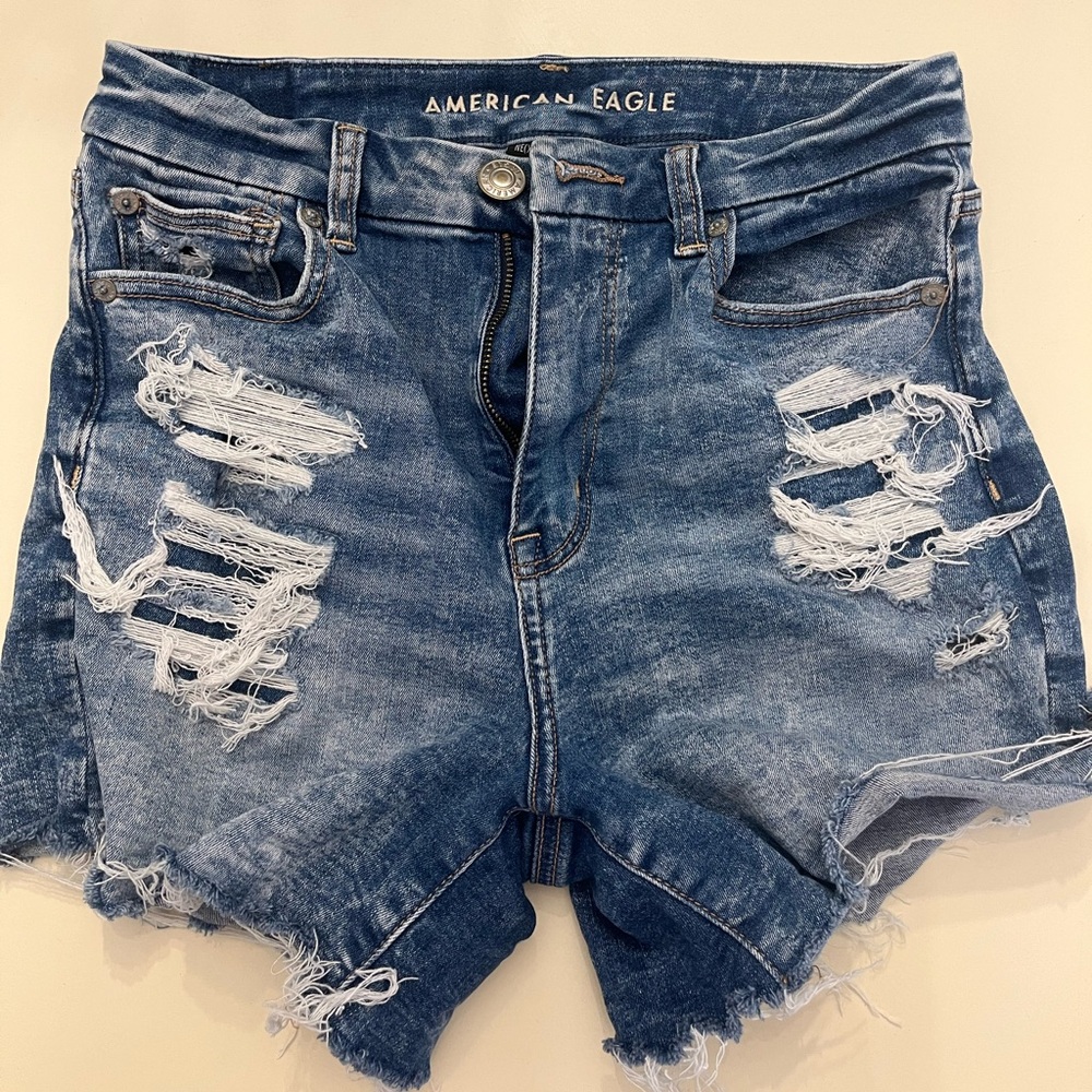 American Eagle Midi Rise Jean Short